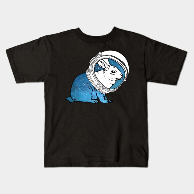 space rabbit Kids T-Shirt by ciciyu